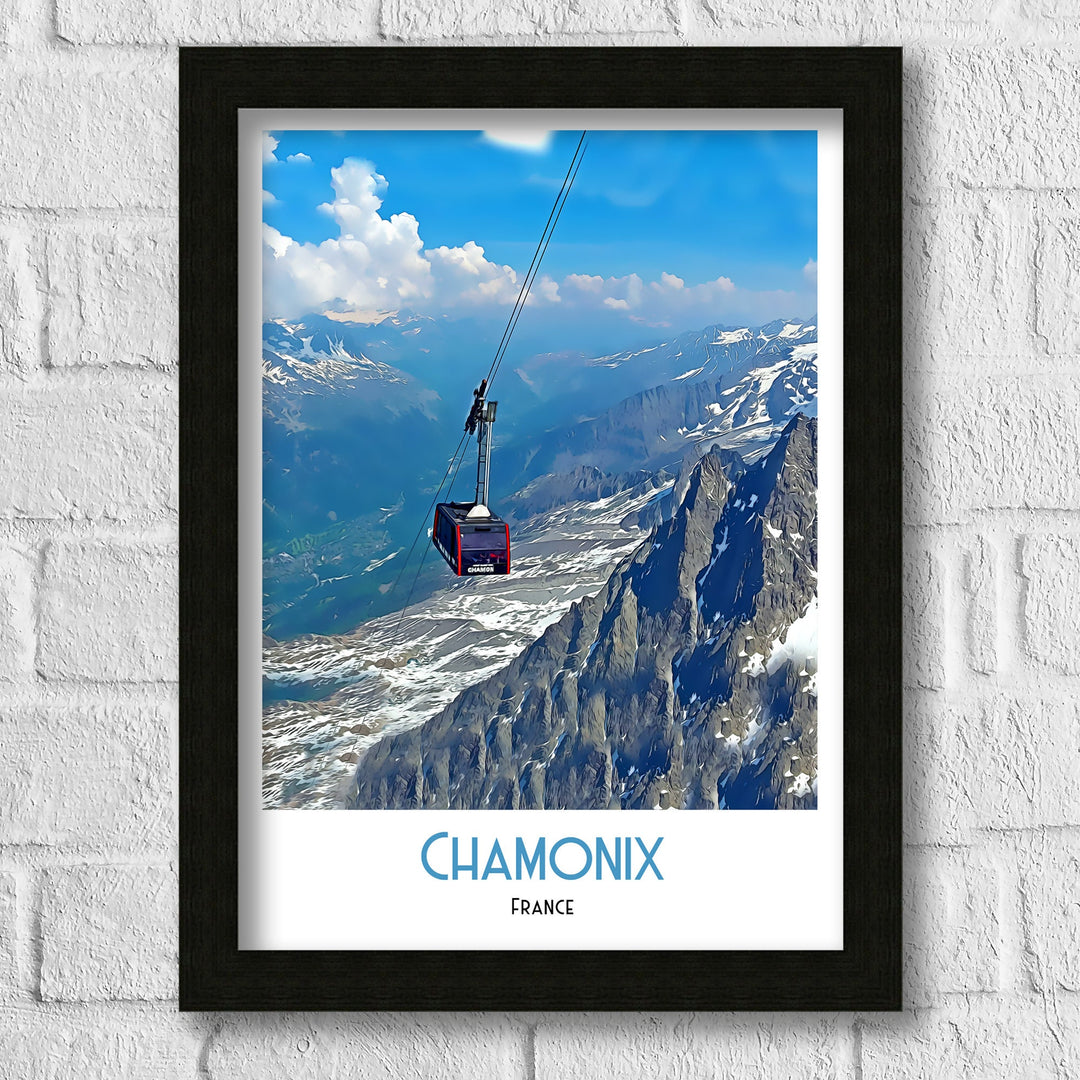 Chamonix Print, Chamonix Travel Poster, Chamonix Art, Chamonix Wall Art, Travel Poster Print, Vintage Travel Print, Chamonix