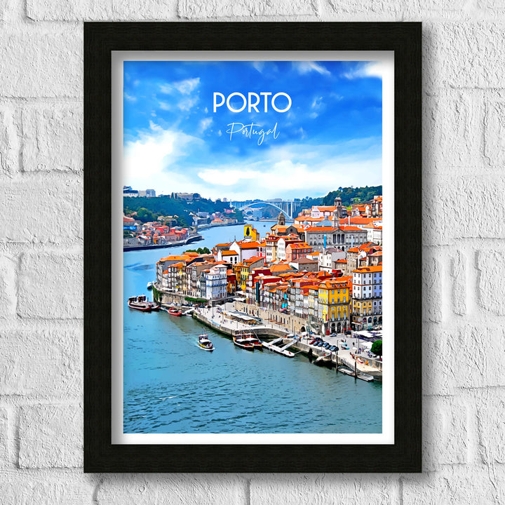 Porto Portugal Travel Poster, Porto Print, Porto Wall Art, Portuguese Home Decor, Porto Gift