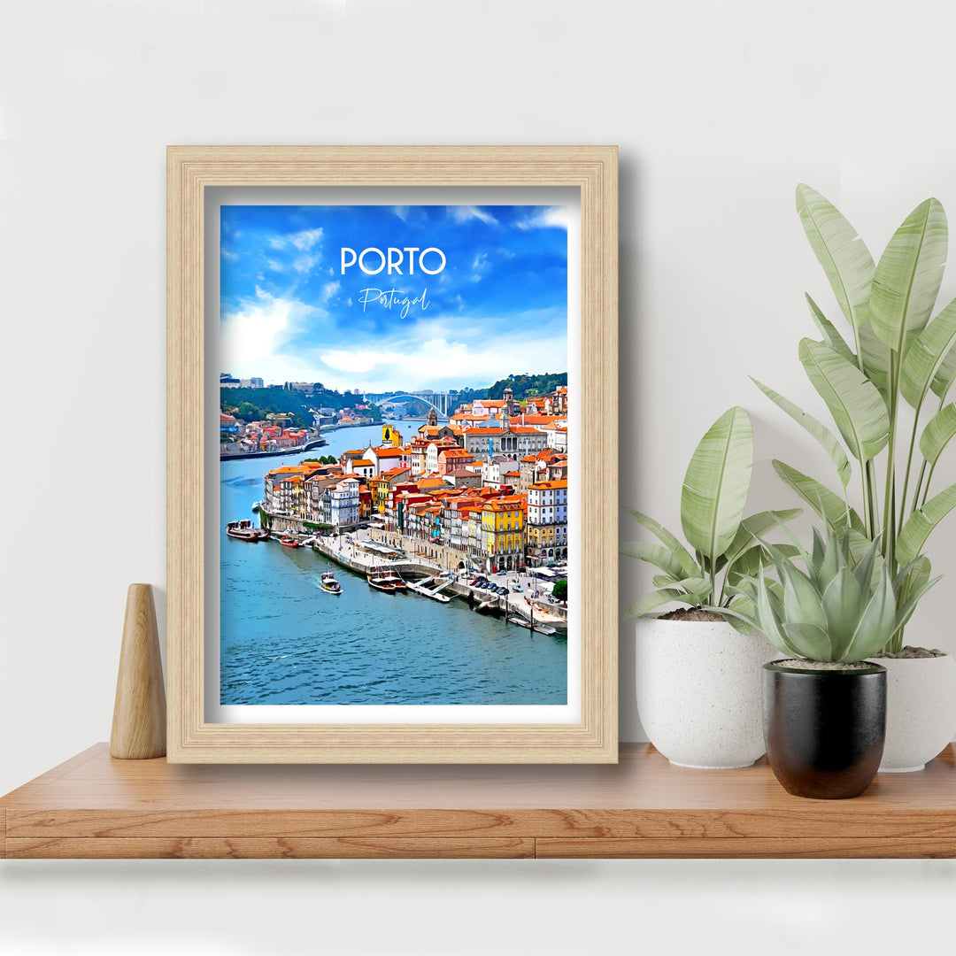 Porto Portugal Travel Poster, Porto Print, Porto Wall Art, Portuguese Home Decor, Porto Gift