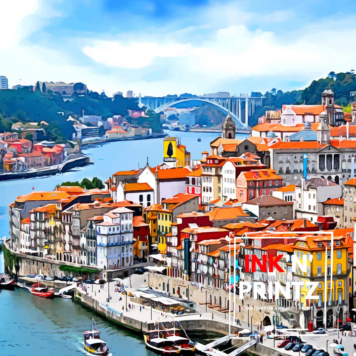 Porto Portugal Travel Poster, Porto Print, Porto Wall Art, Portuguese Home Decor, Porto Gift