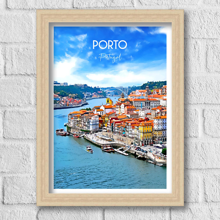 Porto Portugal Travel Poster, Porto Print, Porto Wall Art, Portuguese Home Decor, Porto Gift