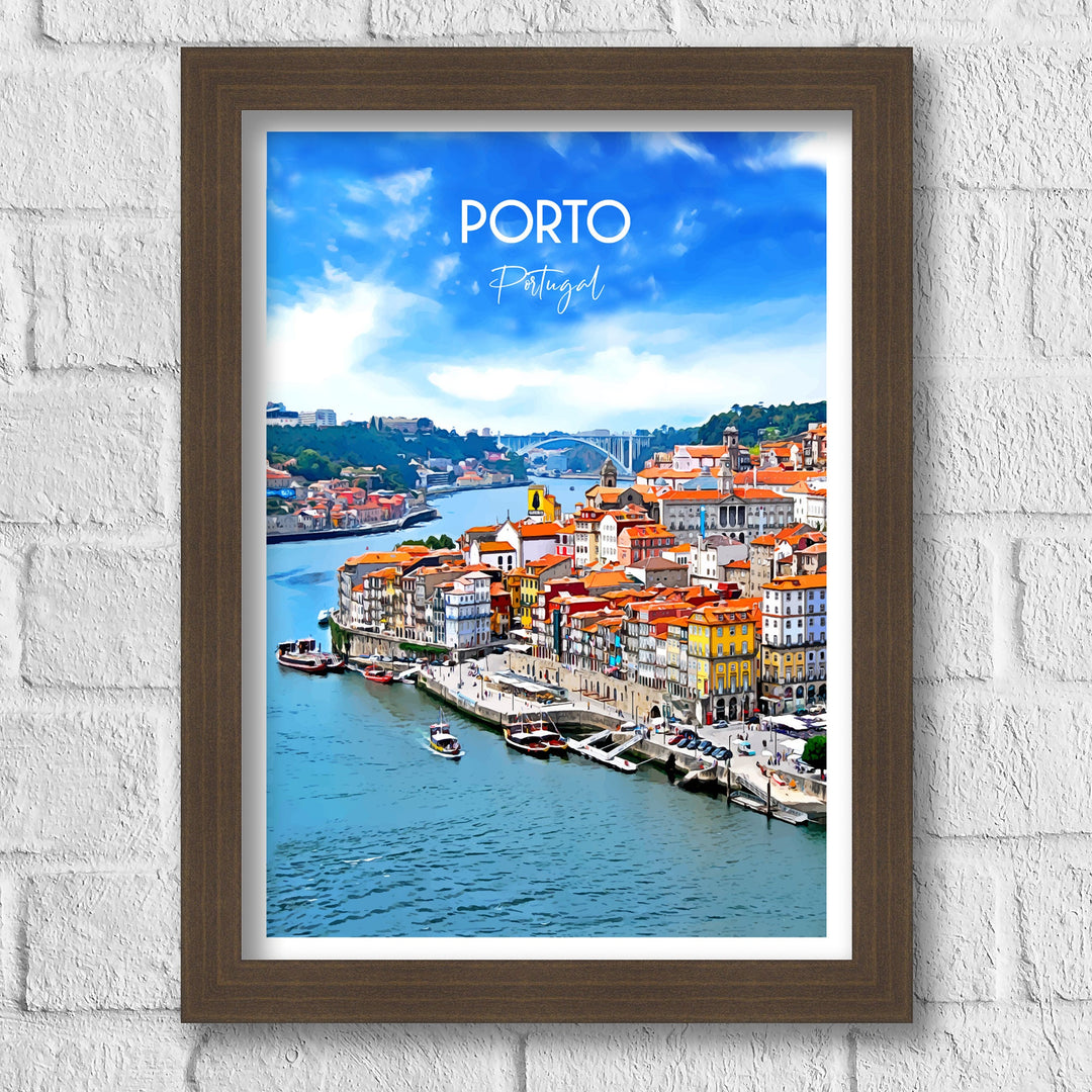 Porto Portugal Travel Poster, Porto Print, Porto Wall Art, Portuguese Home Decor, Porto Gift