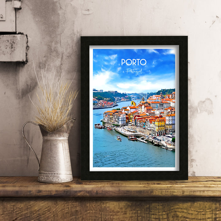 Porto Portugal Travel Poster, Porto Print, Porto Wall Art, Portuguese Home Decor, Porto Gift