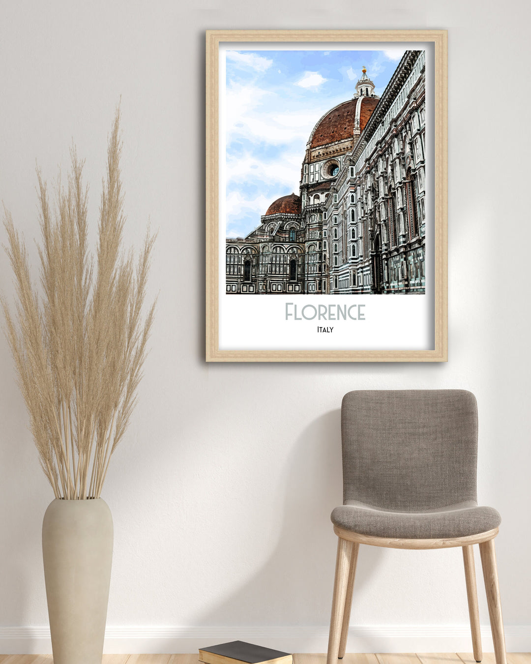 Florence Italy Print, Florence Travel Poster, Sicily Art, Florence Wall Art, Travel Poster Print, Vintage Travel Print, Italian Art Print