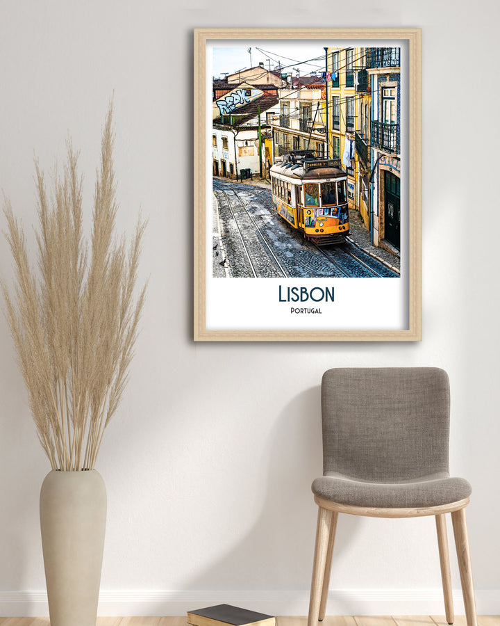 Lisbon Portugual Poster Poster, Art Print, Travel Print, Art Print, Illustration, digital print, vintage print