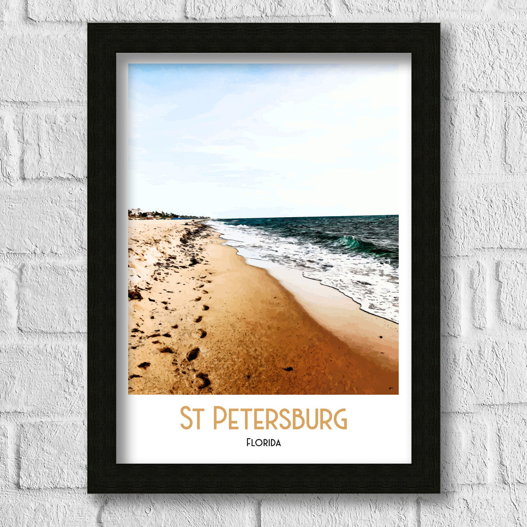 St Petersburg Print, Florida Travel Poster, St Petersburg Art, St Petersburg Wall Art, Travel Poster Print, Vintage Travel Print