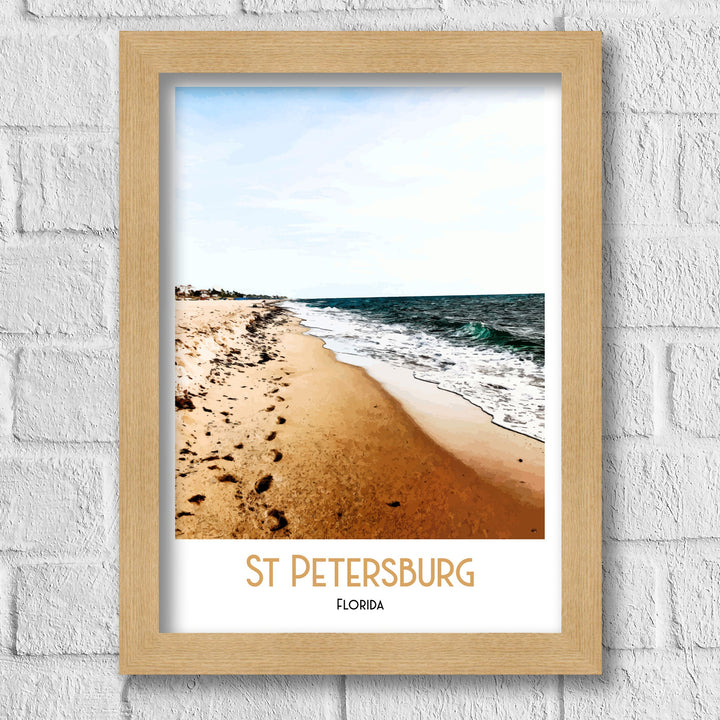 St Petersburg Print, Florida Travel Poster, St Petersburg Art, St Petersburg Wall Art, Travel Poster Print, Vintage Travel Print