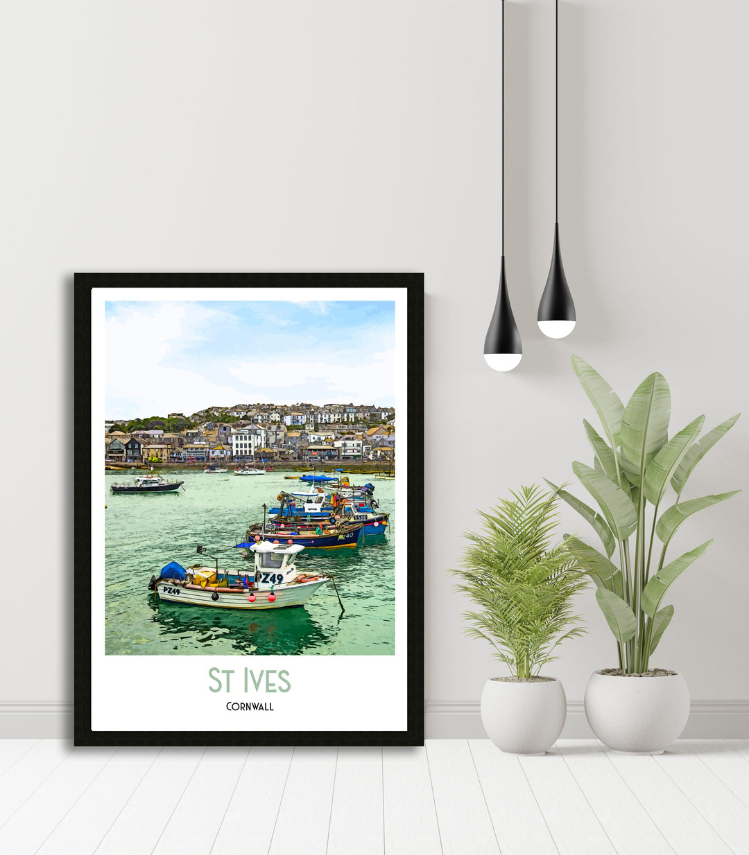 St Ives Art Print, St Ives Travel Poster, St Ives Cornwall Art, St Ives Wall Art, Travel Poster Print, Vintage Travel Print, St Ives