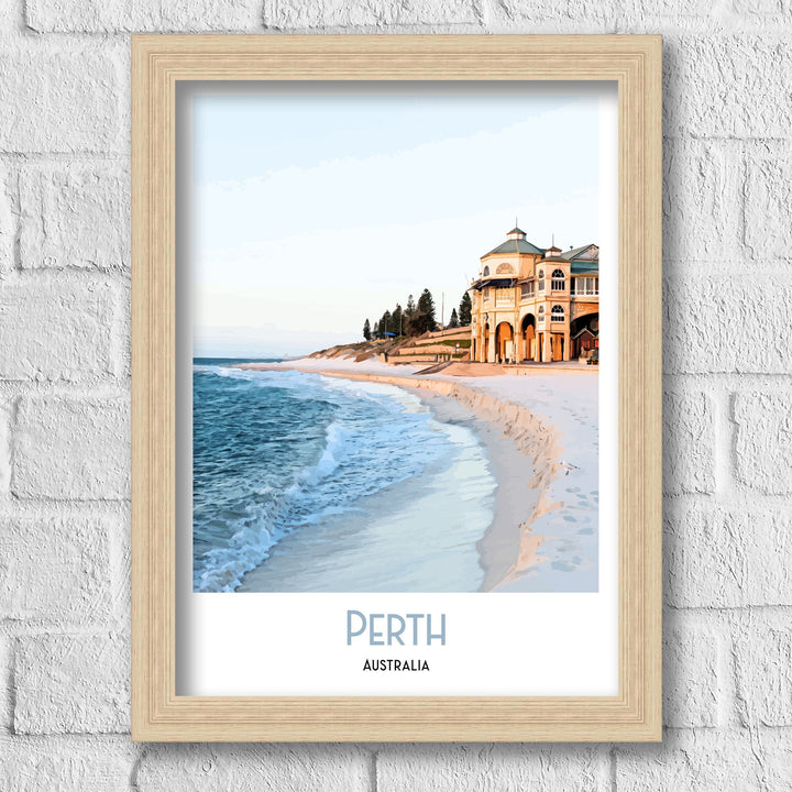 Perth Australia Poster Poster, Art Print, Travel Print, Art Print, Illustration, digital print, vintage print