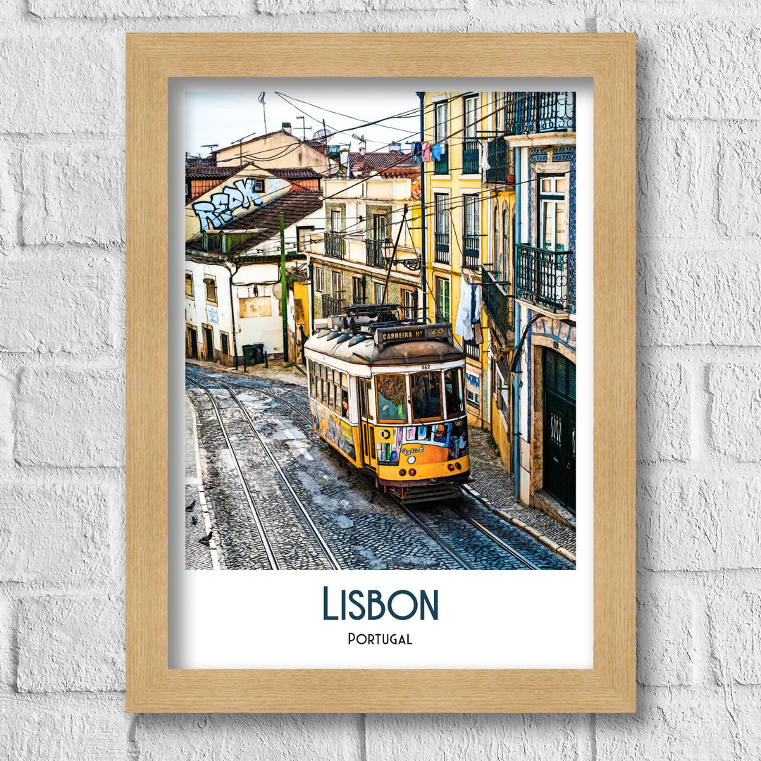 Lisbon Portugual Poster Poster, Art Print, Travel Print, Art Print, Illustration, digital print, vintage print