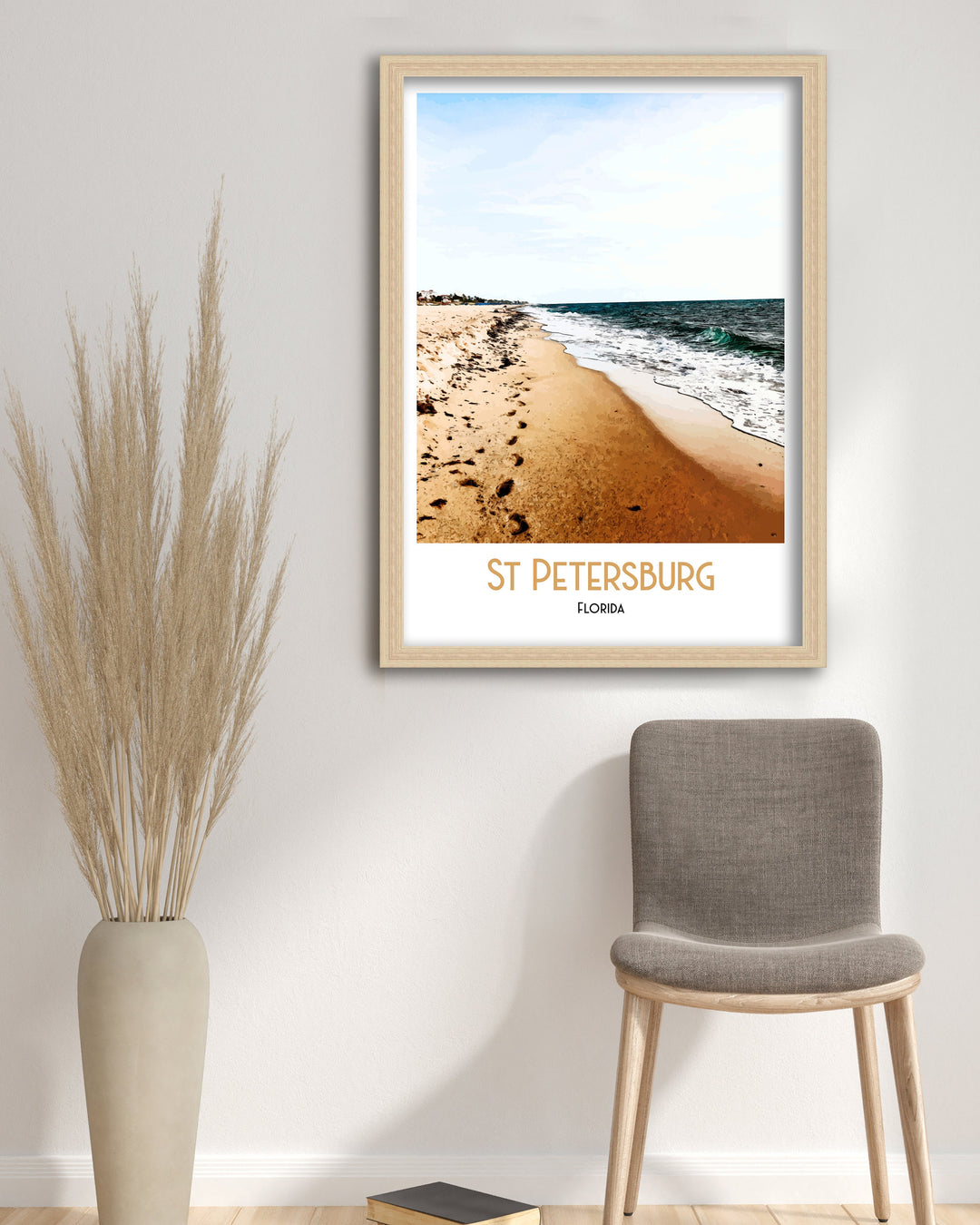 St Petersburg Print, Florida Travel Poster, St Petersburg Art, St Petersburg Wall Art, Travel Poster Print, Vintage Travel Print