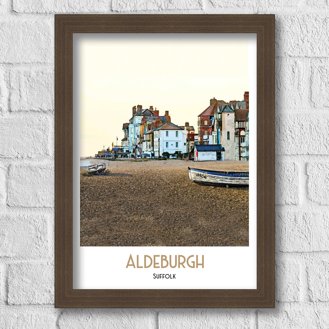 Aldeburgh Suffolk Print Architecture Poster Art Print, Illustration, digital print, Retro Print