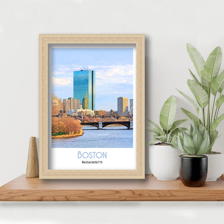 Boston Skyline Massachusetts Pencil Sketch, Art Print, Wall Art, Poster, digital print, cityscape, print, watercolour,