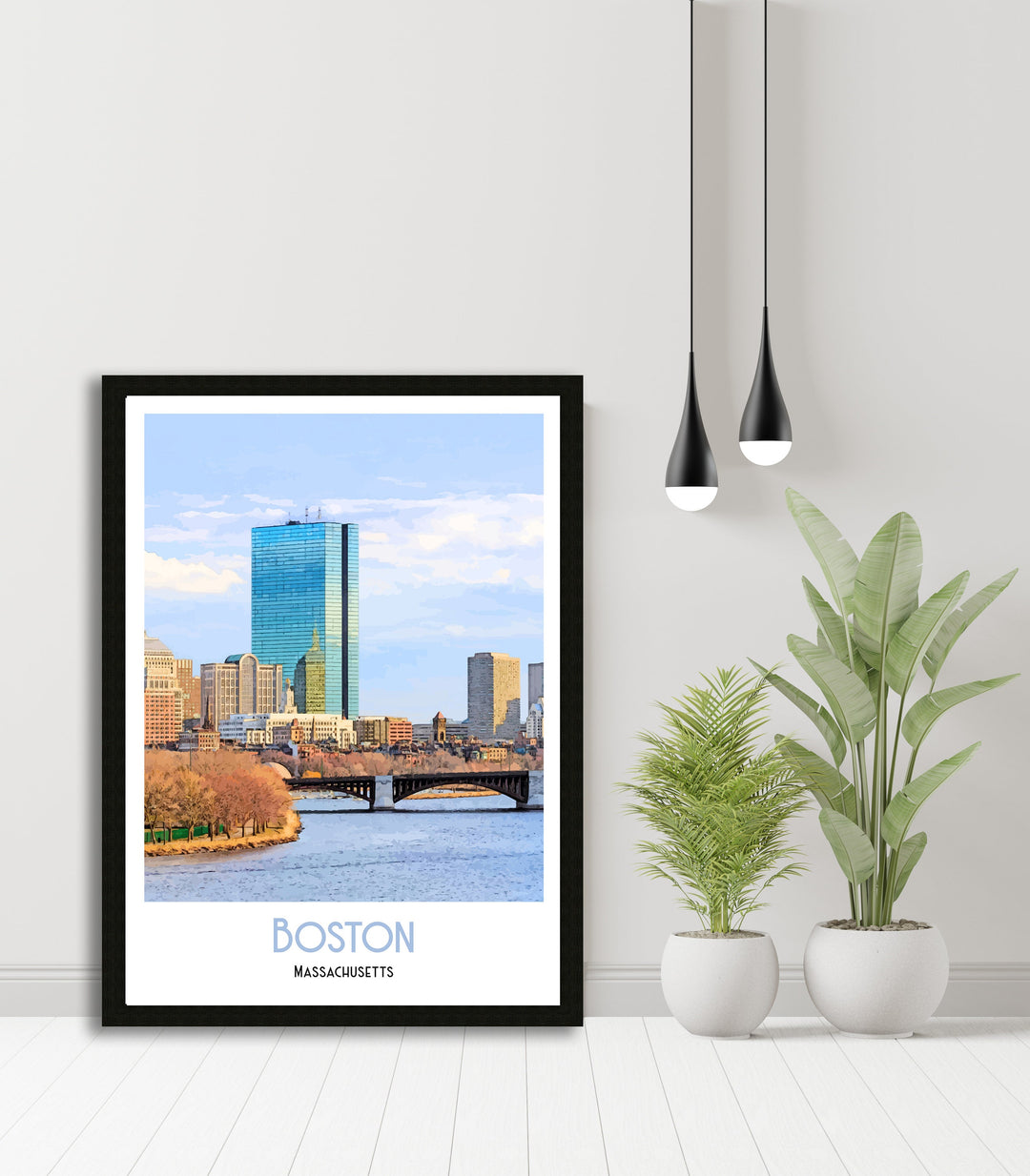 Boston Skyline Massachusetts Pencil Sketch, Art Print, Wall Art, Poster, digital print, cityscape, print, watercolour,