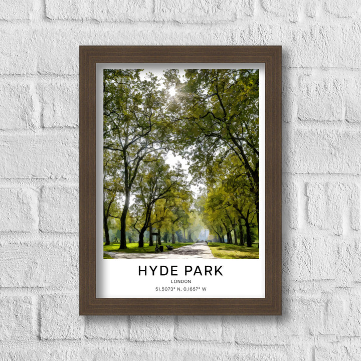 Hyde Park Art Print Poster,  Art Print, Travel Print, Illustration, digital print