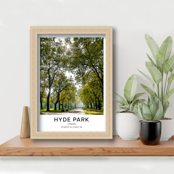 Hyde Park Art Print Poster,  Art Print, Travel Print, Illustration, digital print