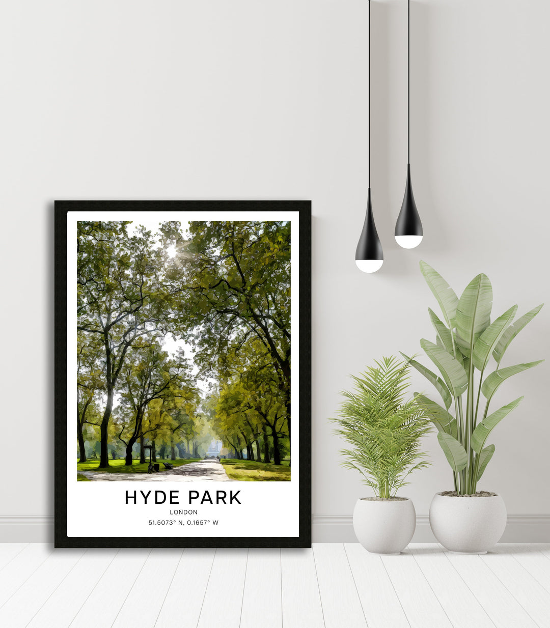 Hyde Park Art Print Poster,  Art Print, Travel Print, Illustration, digital print