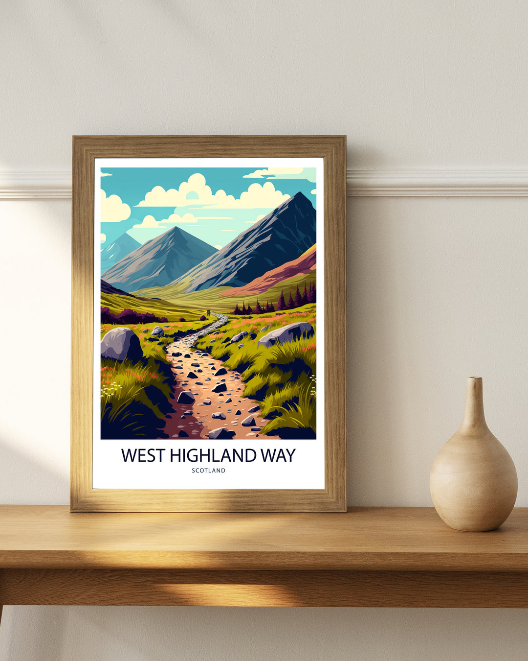 West Highland Way Scotland Travel Poster, Art Poster, Wall Art, Irish Art Poster