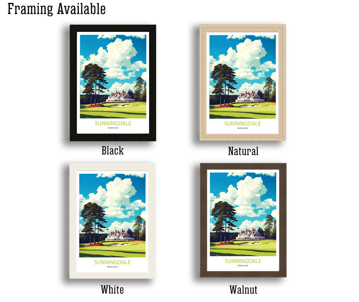 Sunningdale, Berkshire Golf Course, Wall Art, Art Poster, Golf Art Poster