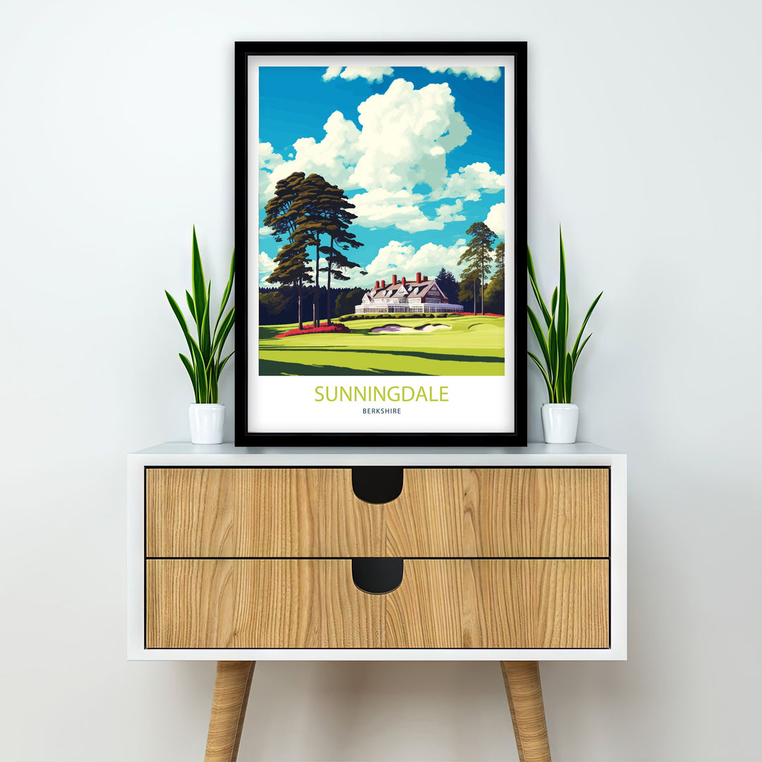 Sunningdale, Berkshire Golf Course, Wall Art, Art Poster, Golf Art Poster