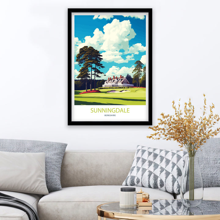 Sunningdale, Berkshire Golf Course, Wall Art, Art Poster, Golf Art Poster