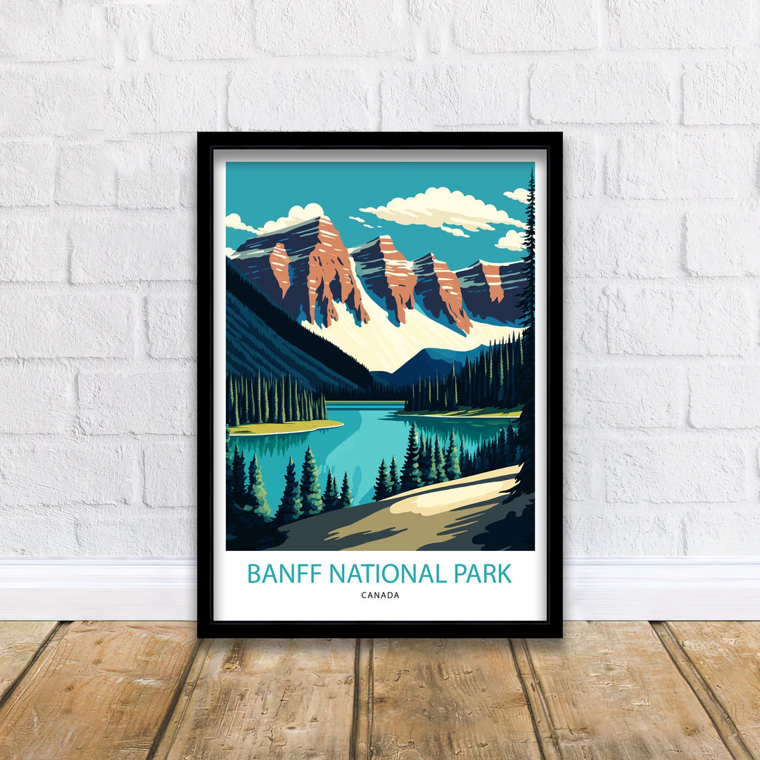 Banff National Park Canada Travel Poster, Art Poster, Wall Art, Art Poster