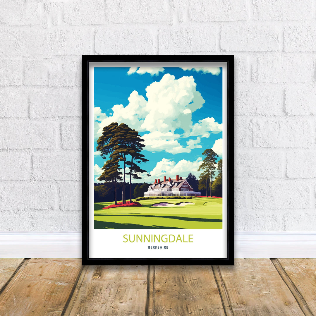 Sunningdale, Berkshire Golf Course, Wall Art, Art Poster, Golf Art Poster