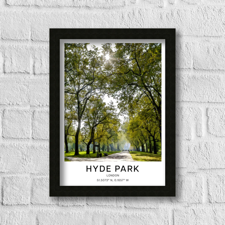 Hyde Park Art Print Poster,  Art Print, Travel Print, Illustration, digital print