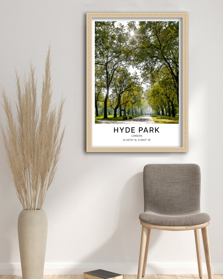 Hyde Park Art Print Poster,  Art Print, Travel Print, Illustration, digital print