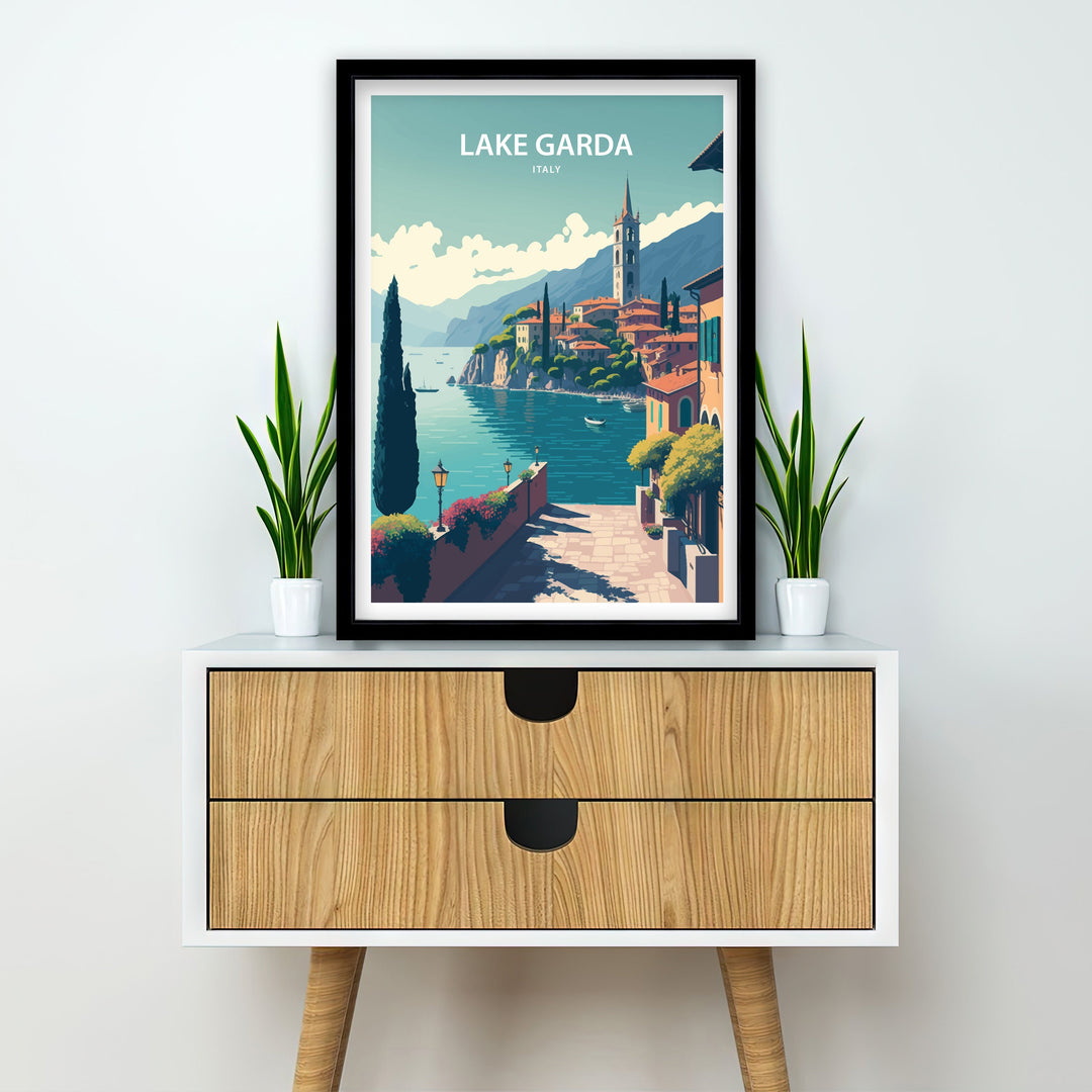 Lake Garda Art Poster | Italy Poster