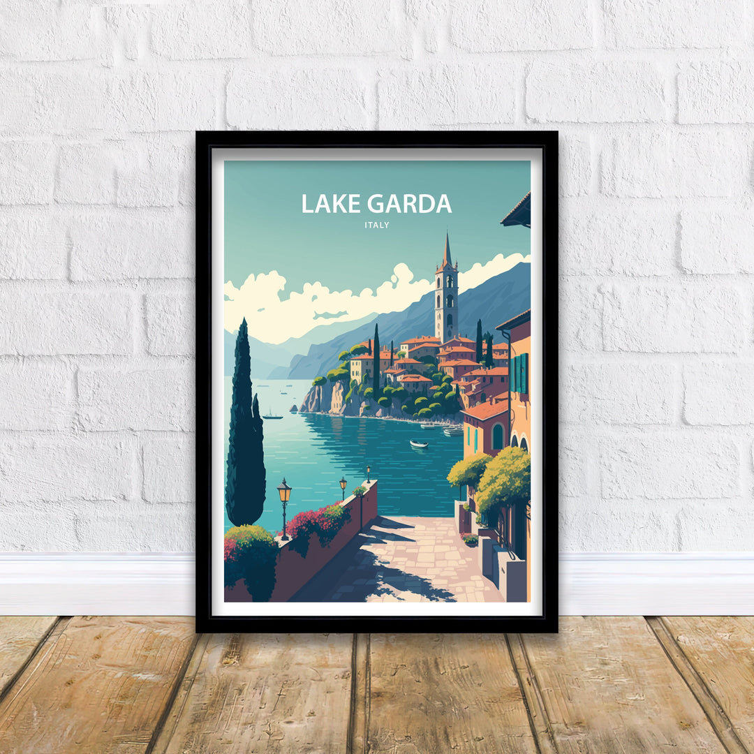Lake Garda Art Poster | Italy Poster
