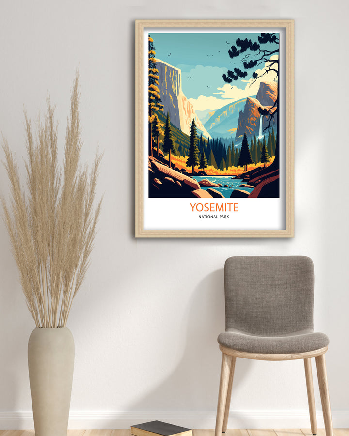 Yosemite Art Poster | Yosemite Poster