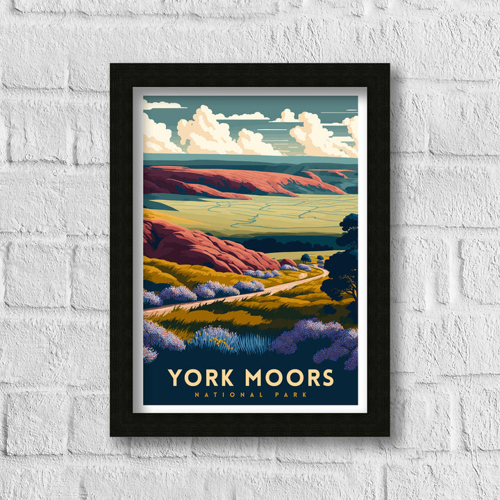 North York Moors Travel Print | Yorkshire | Travel Poster | Yorkshire Print | National Park Print | North York Moors Art | Yorkshire Poster