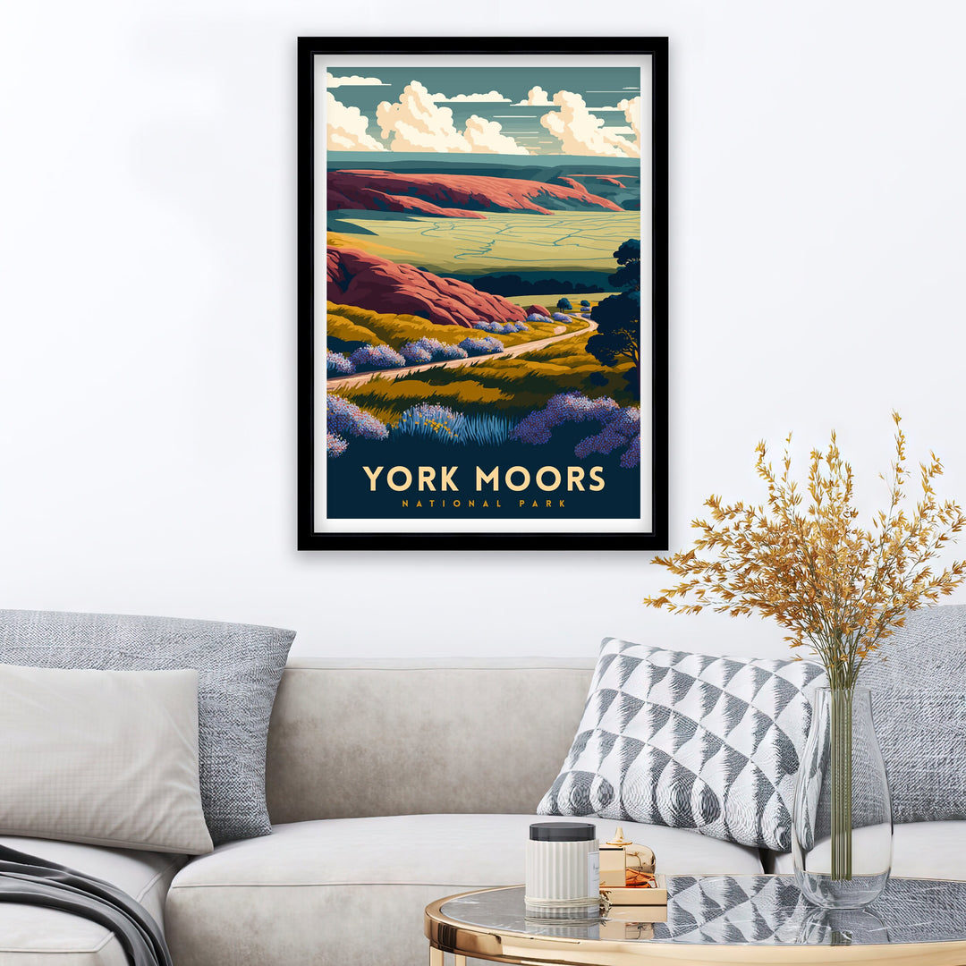 North York Moors Travel Print | Yorkshire | Travel Poster | Yorkshire Print | National Park Print | North York Moors Art | Yorkshire Poster