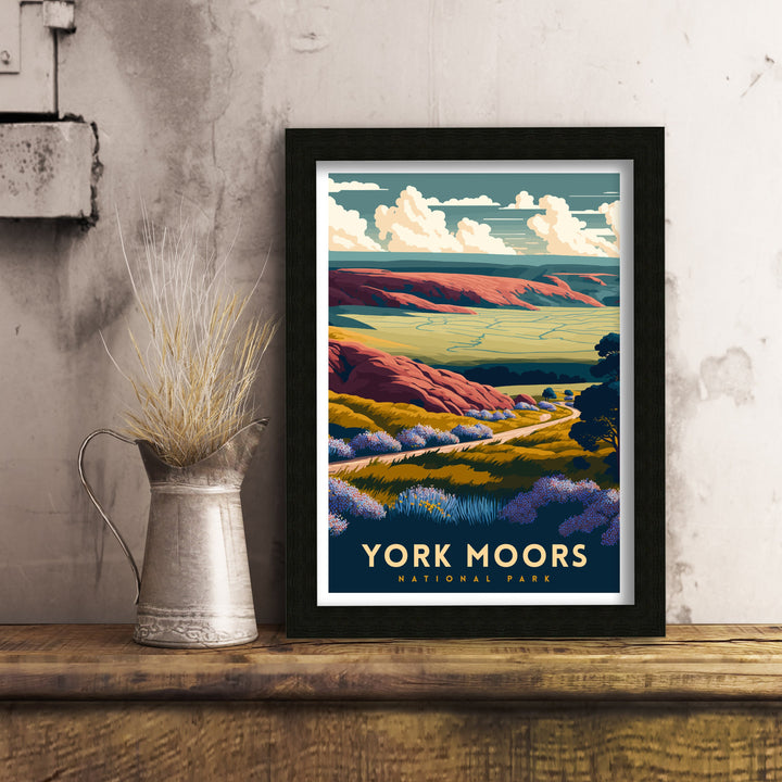 North York Moors Travel Print | Yorkshire | Travel Poster | Yorkshire Print | National Park Print | North York Moors Art | Yorkshire Poster