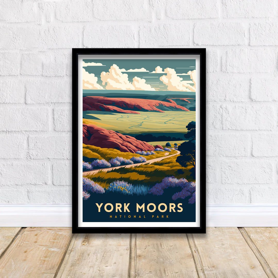 North York Moors Travel Print | Yorkshire | Travel Poster | Yorkshire Print | National Park Print | North York Moors Art | Yorkshire Poster