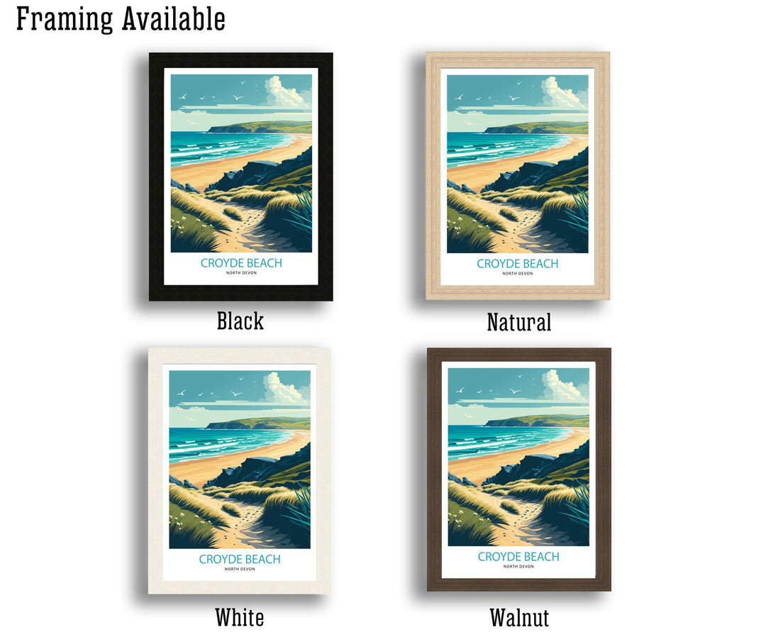 Croyde Bay Travel Print | Croyde Bay | North Devon| Travel Poster