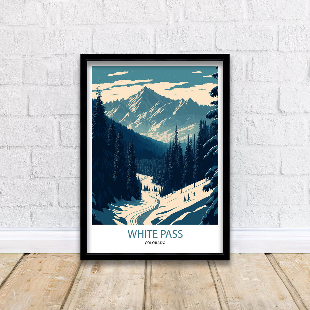 White Pass Colorado Travel Poster Travel Poster| Colorado Poster