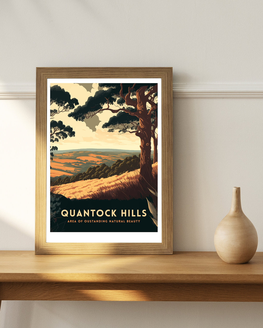 Quantock Hills Travel Print | Somerset Print| Quantock Hills Print| Quantock Print| Somerset Countyside| Somerset Hills Print