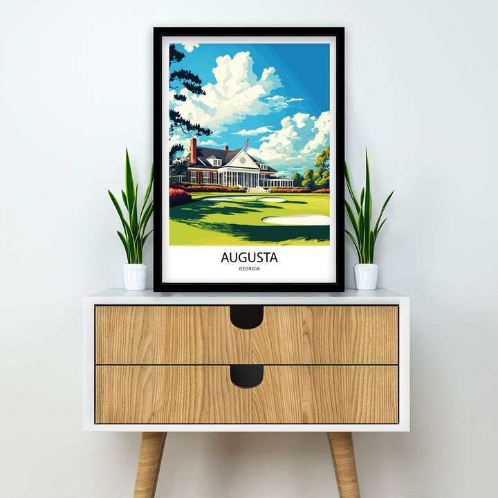 Augusta National Golf Club, Wall Art, Art Poster, Golf Art Poster