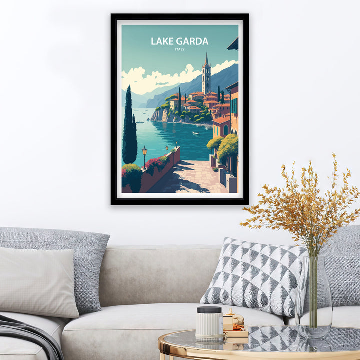 Lake Garda Art Poster | Italy Poster