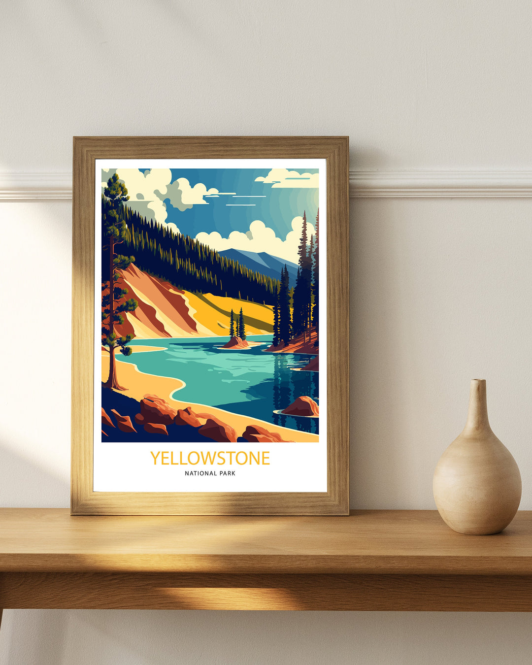 Yellowstone National Park Travel Poster | Yellowstone Poster