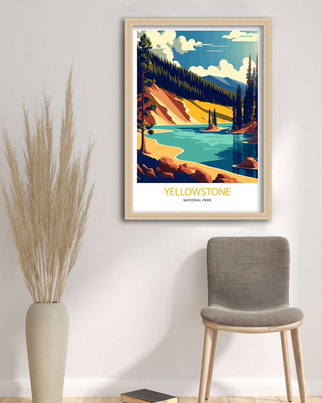 Yellowstone National Park Travel Poster | Yellowstone Poster