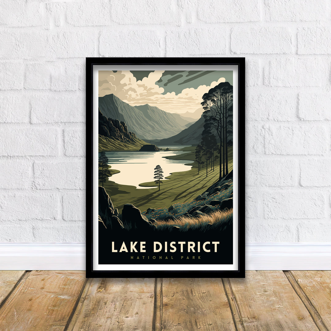 Lake District Travel Poster | Lake District Poster