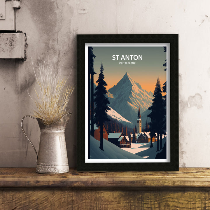 St Anton Travel Poster | Skiing Poster