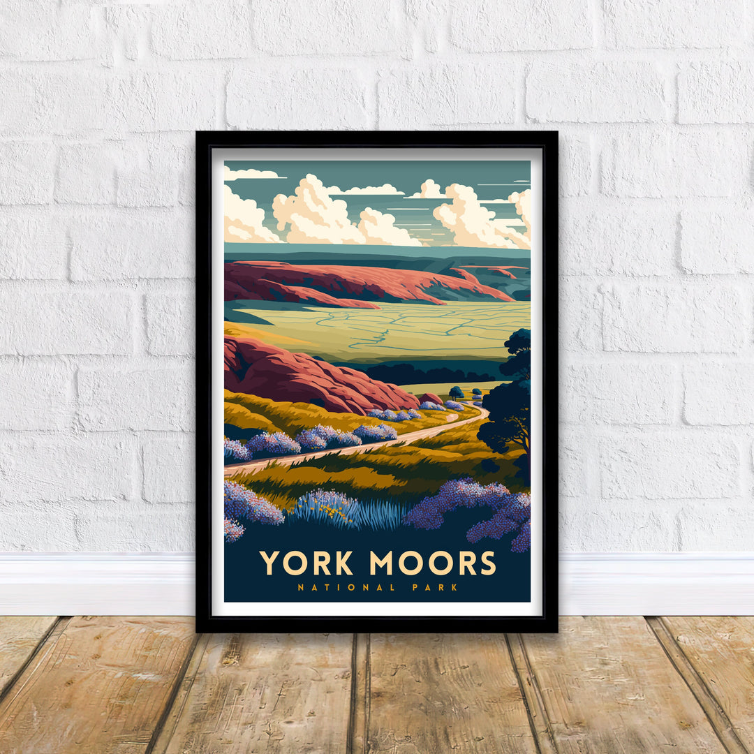 North York Moors Travel Print | Yorkshire | Travel Poster | Yorkshire Print | National Park Print | North York Moors Art | Yorkshire Poster