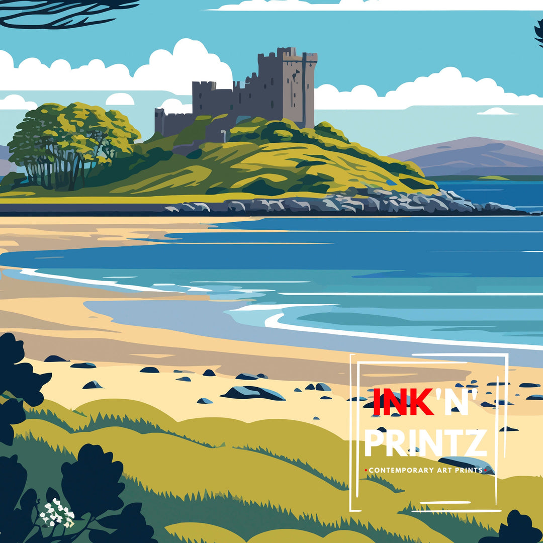 Ganavan Sands Dunstaffnage Travel Print | Poster| Wall Art| Ganavan Sands| Ganavan Sands Print| Oban Print| Oban Poster