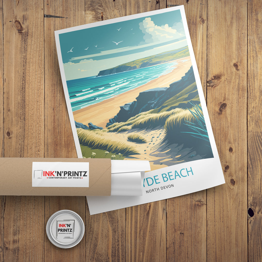 Croyde Bay Travel Print | Croyde Bay | North Devon| Travel Poster