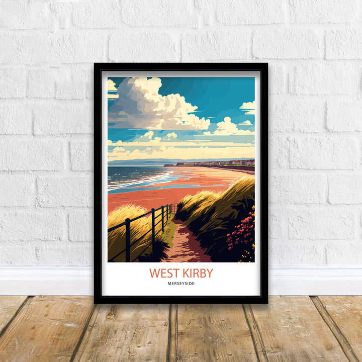 West Kirby Travel Print | Merseyside| Liverpool | Wirral | Travel Poster | West Kirby Beach