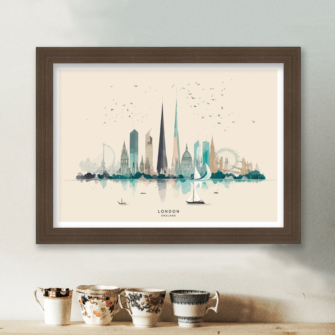 London Skyline Art Print | London Print| London Poster| London Wall Art| London| London Art Print| London Art| London Cityscape